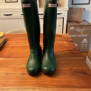Hunter Forest Green Knee-High Boots